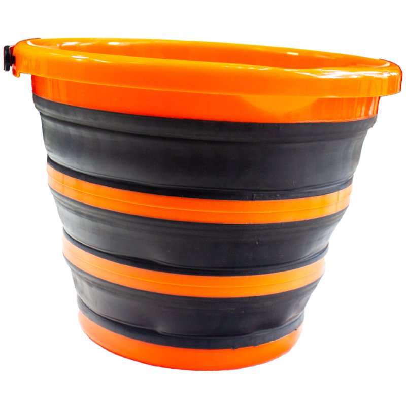Garten PRIMUS seau pliable, silicone, noir/orange, 320 mm